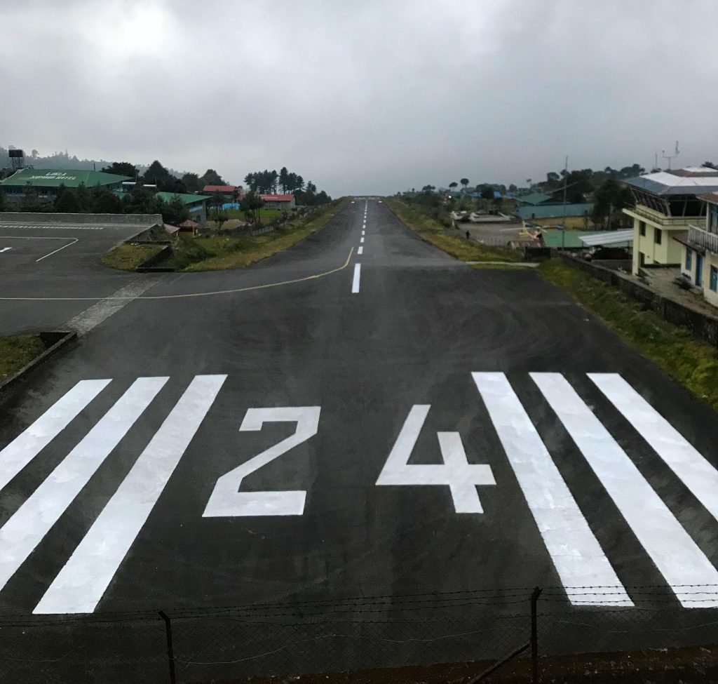 View of Lukla Airport Runway from Lukla Airport