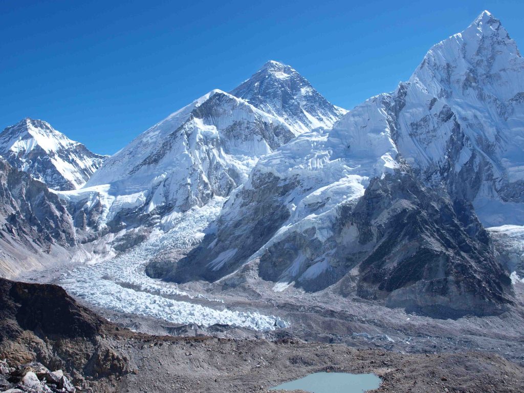 view of Mt. Everest from top of Kala Patthar