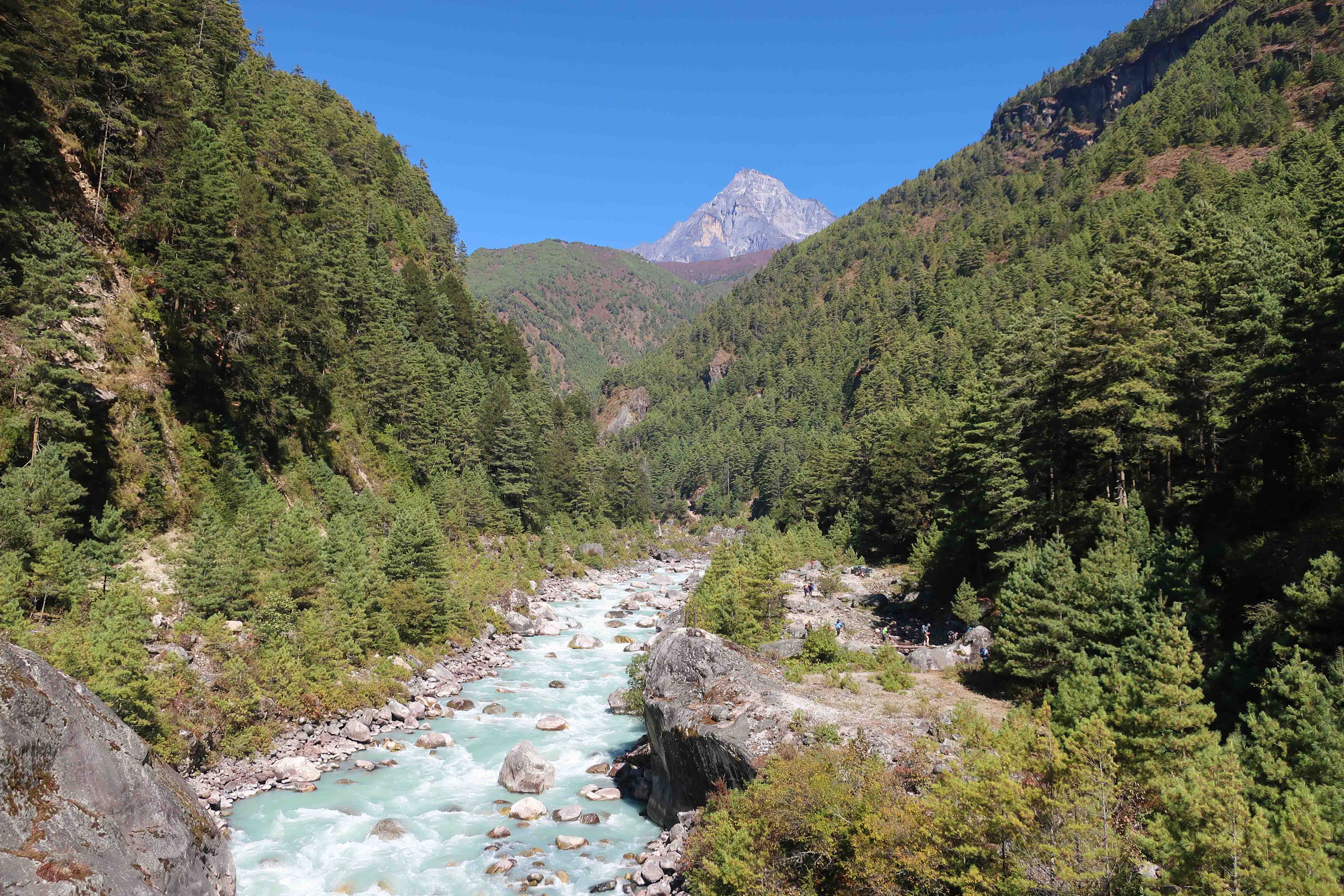 Glacial river on the way from Namche Bazaar to Lukla