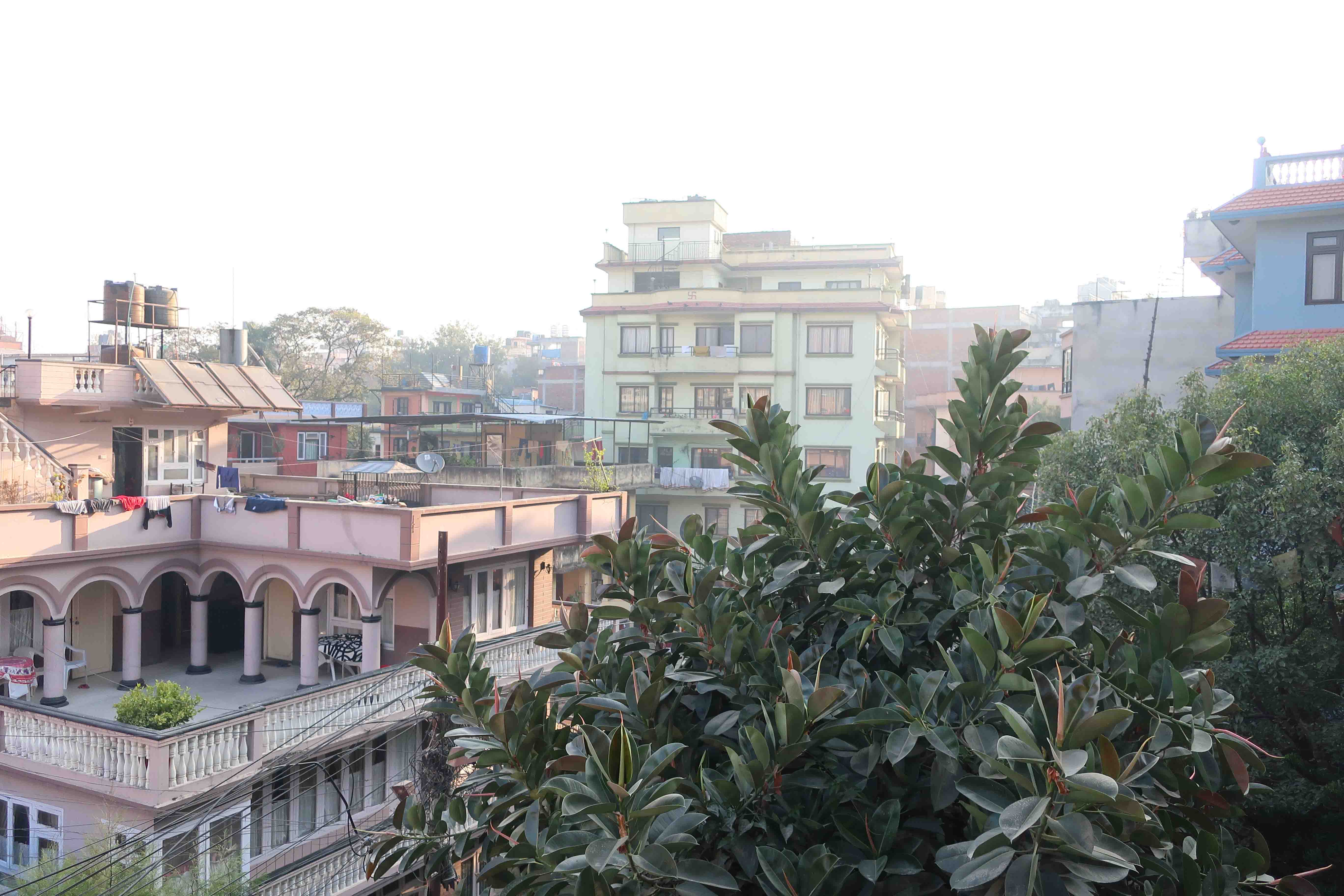 Early morning view on Thamel from Hotel Ganesh Himal, Kathmandu