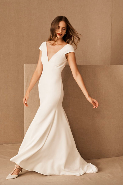 Minimalist wedding gown under $1000